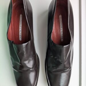 Donald J. Pliner Men's Rich Brown Leather Slip-Ons